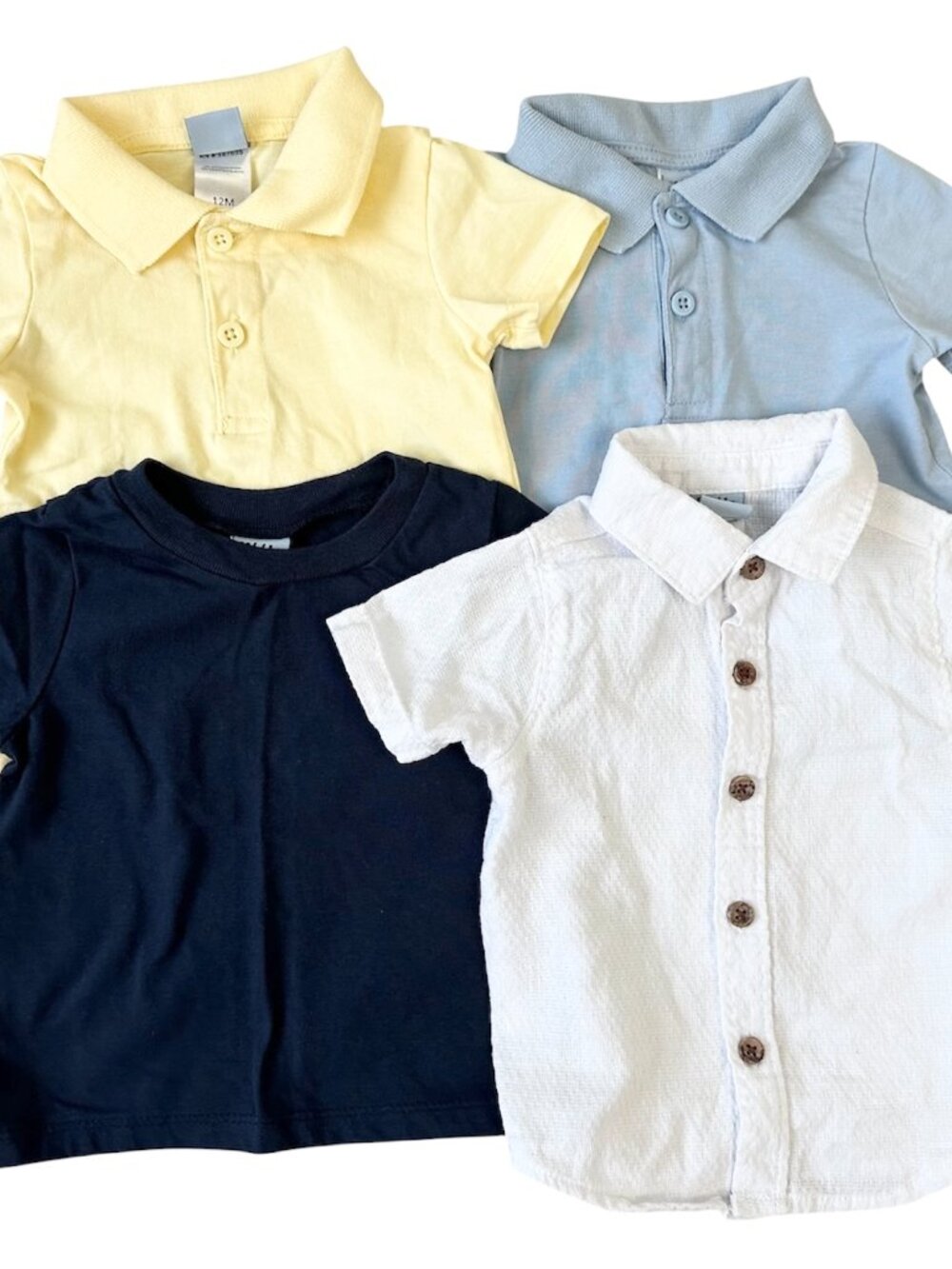 Little Lad Baby Boy Shirts Bundle of 4 Multicolor 12 Months Pre-owned